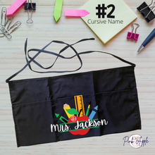 Load image into Gallery viewer, Teacher Apron: Apple