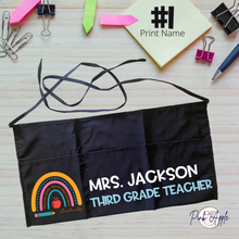 Load image into Gallery viewer, Teacher Apron: #Teacher Life

