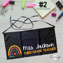 Load image into Gallery viewer, Teacher Apron: #Teacher Life
