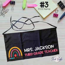 Load image into Gallery viewer, Teacher Apron: #Teacher Life
